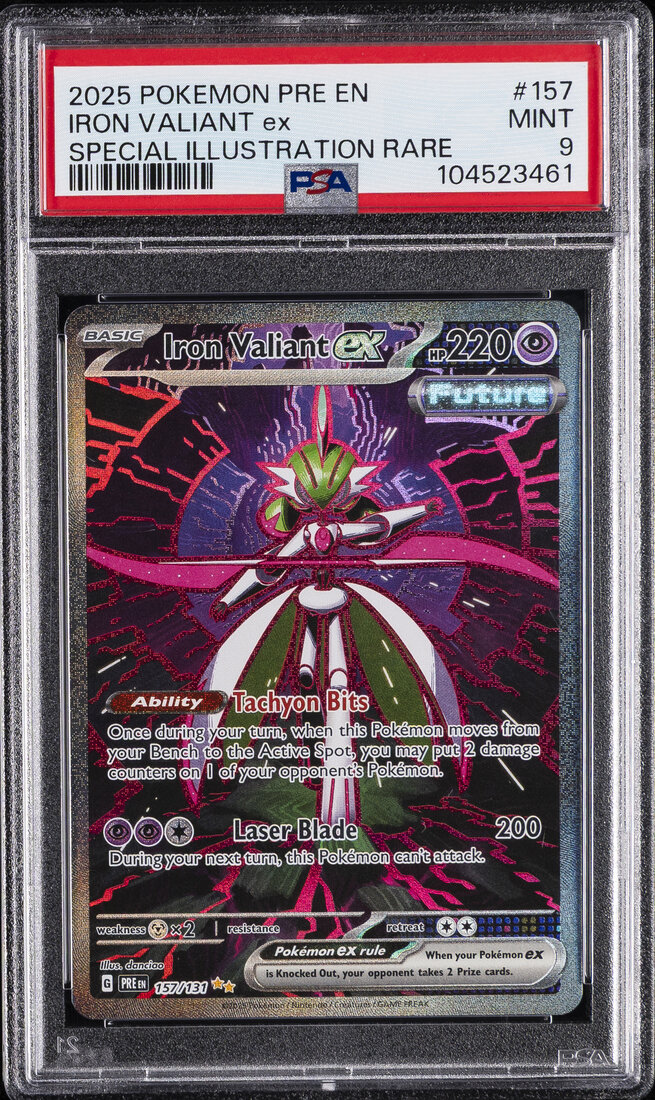 2025 #157 Iron Valiant EX PSA 9 Pre EN-Prismatic Evolutions Pokemon