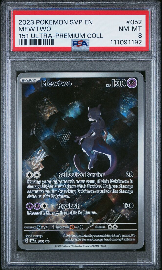 2023 #052 Mewtwo PSA 8 Svp EN-SV Black Star Promo Pokemon