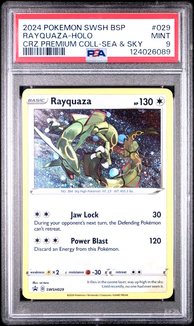 2024 #029 Rayquaza-Holo PSA 9 Swsh Black Star Promo Pokemon