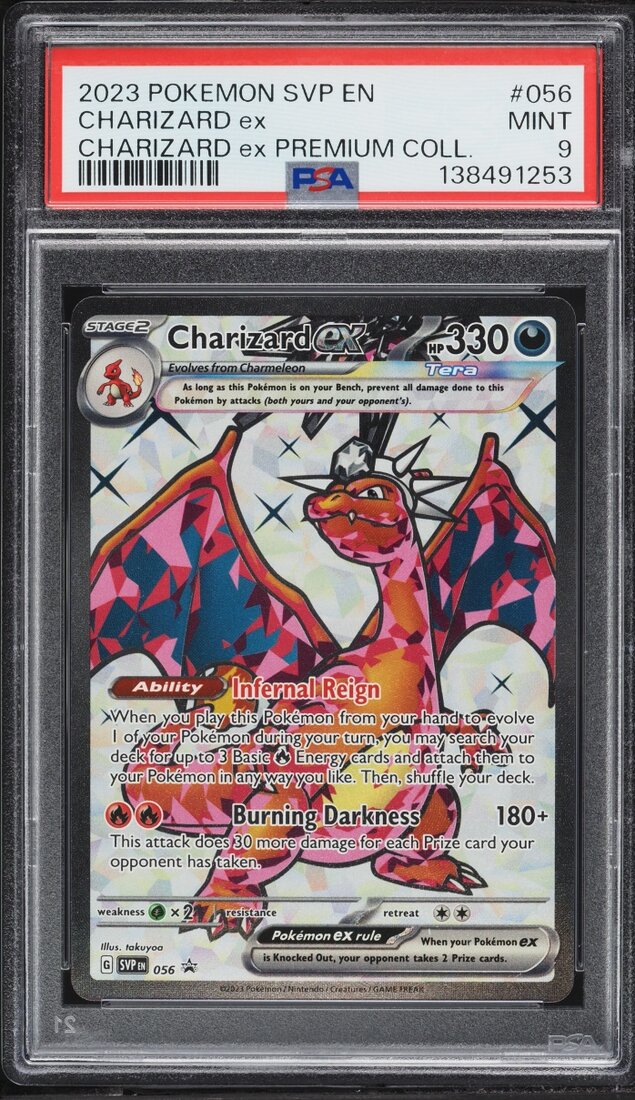 2023 Pokemon Scarlet & Violet Promo Premium Collection Full Art Charizard EX #56 PSA 9 MINT