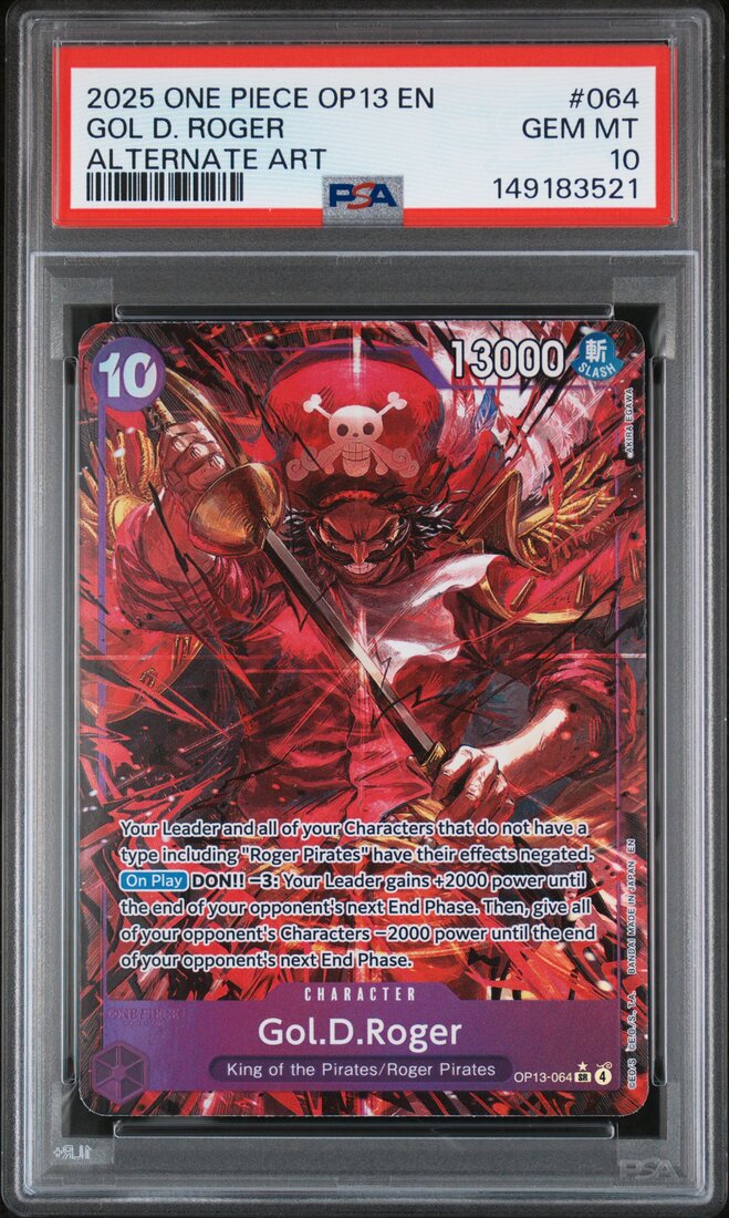 2025 #064 Gol D. Roger PSA 10 One Piece OP13-Carrying on His Will