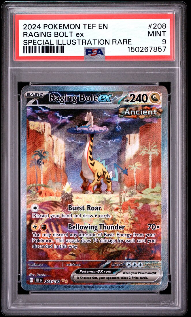 2024 #208 Raging Bolt EX PSA 9 Tef EN-Temporal Forces