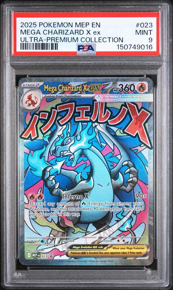 2025 #023 Mega Charizard X EX PSA 9 Mep EN-Me Black Star Promo
