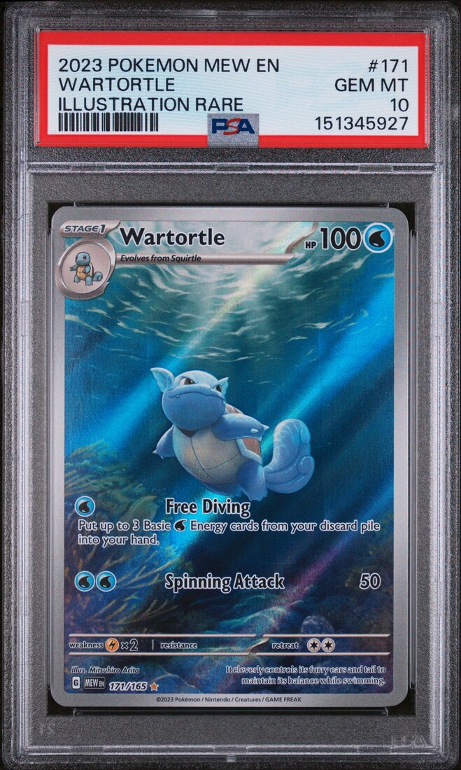 2023 #171 WARTORTLE PSA 10 Mew EN-151