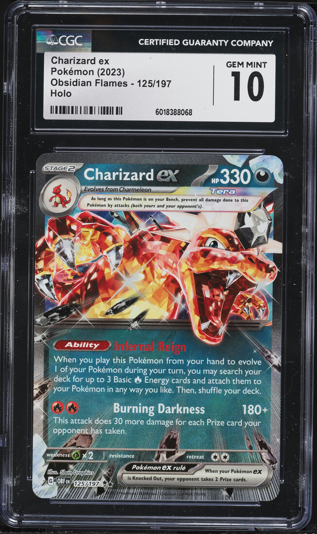 2023 #125 Charizard EX CGC 10 Obf EN-Obsidian Flames Pokemon