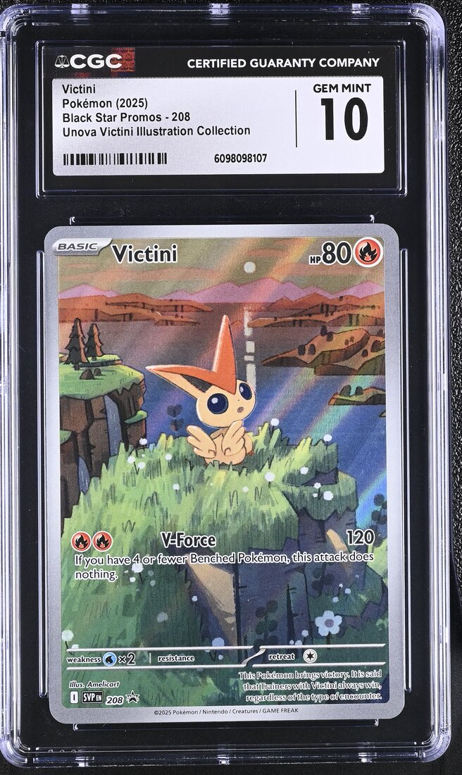 2025 #208 Victini CGC 10 Black Star Promos - Scarlet & Violet SVP EN - English