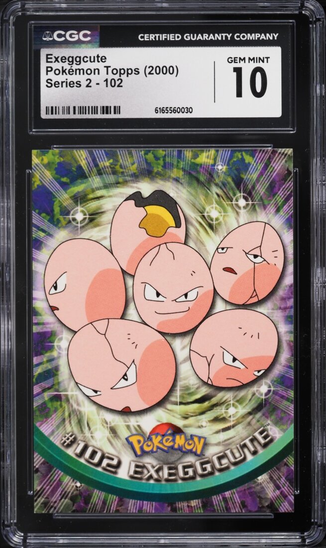 2000 Topps Pokemon Series 2 Exeggcute #102 CGC 10 GEM MINT