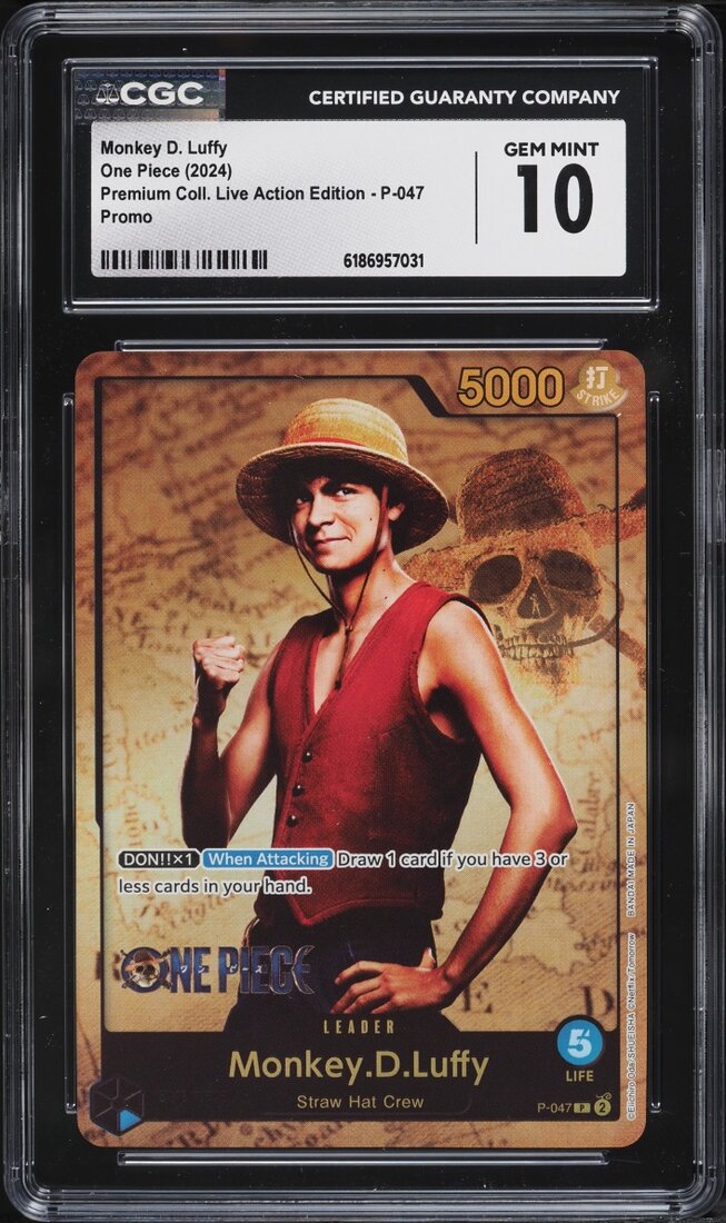 2024 #P-047 Monkey D. Luffy CGC 10 One Piece Promo Premium Live Action Edition Leader