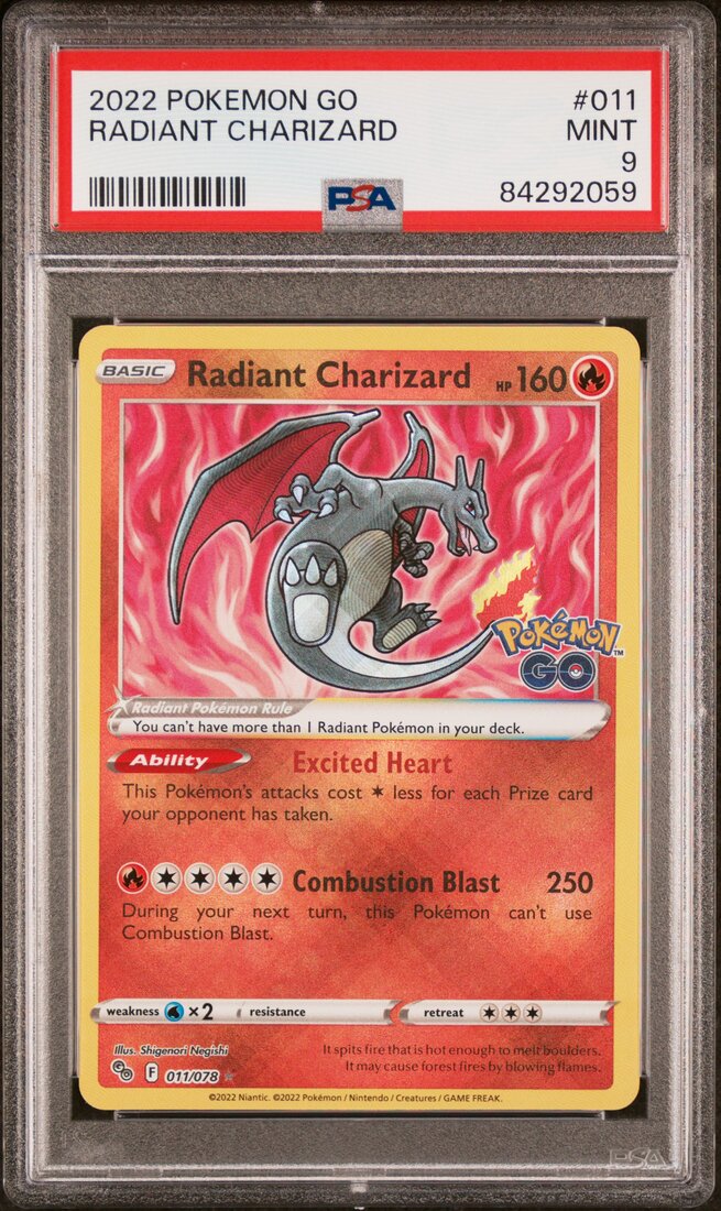 2022 #011 Radiant Charizard PSA 9 Go