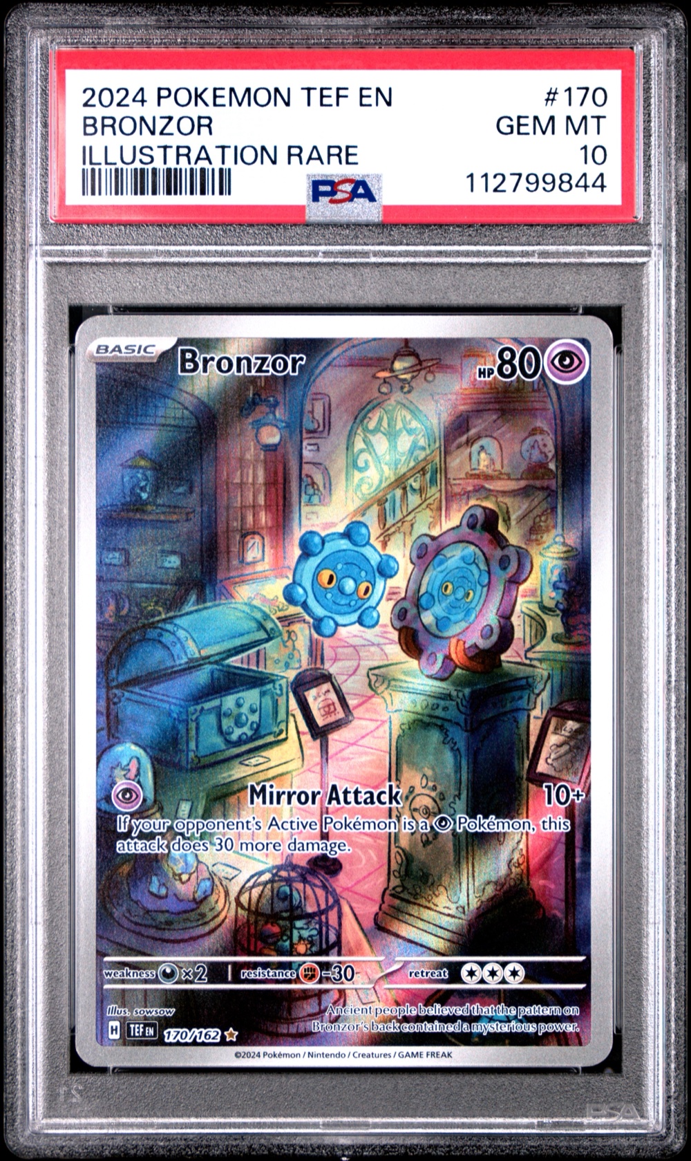 2024 #170 Bronzor PSA 10 Tef EN-Temporal Forces Pokemon