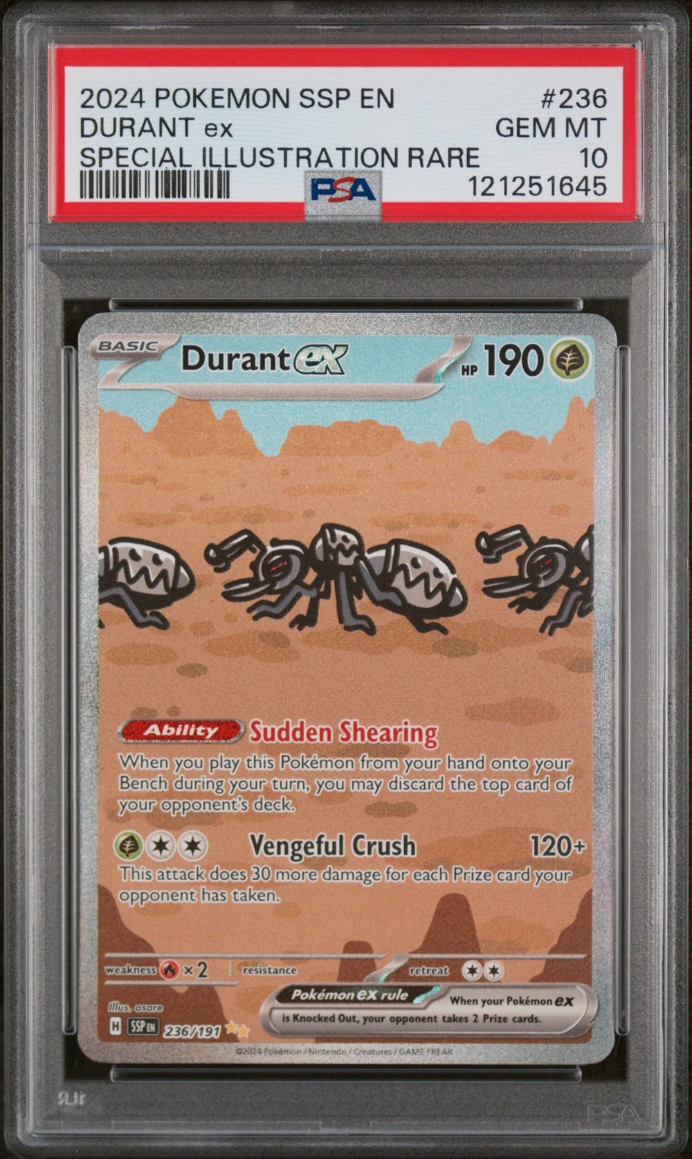 2024 #236 Durant EX PSA 10 Ssp EN-Surging Sparks