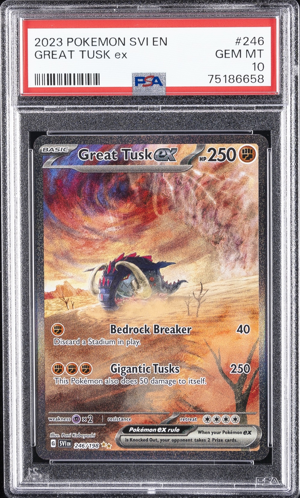 2023 #246 Great Tusk EX PSA 10 Svi EN-Scarlet & Violet Pokemon