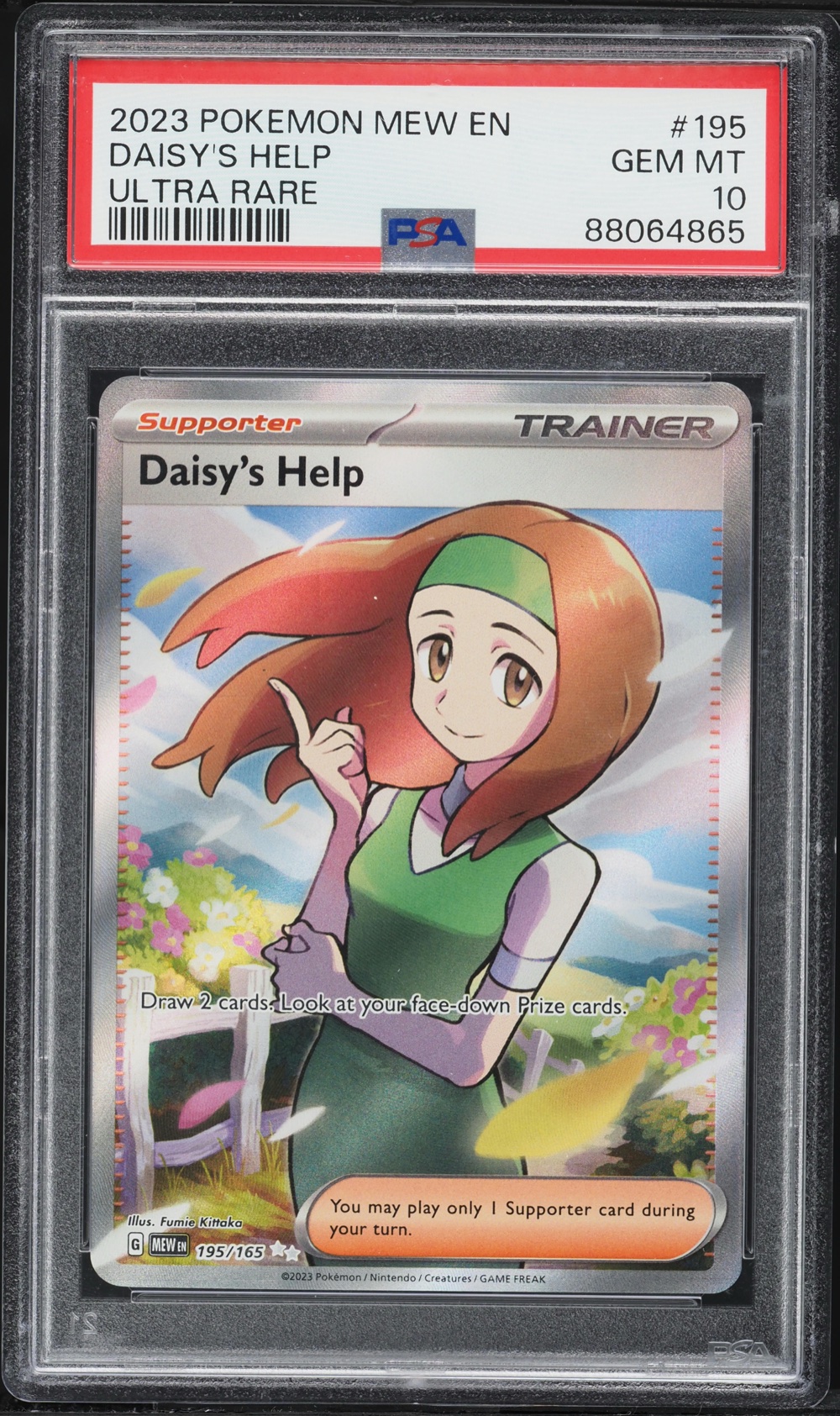 2023 #195 Daisy's Help PSA 10 Mew EN-151 Pokemon