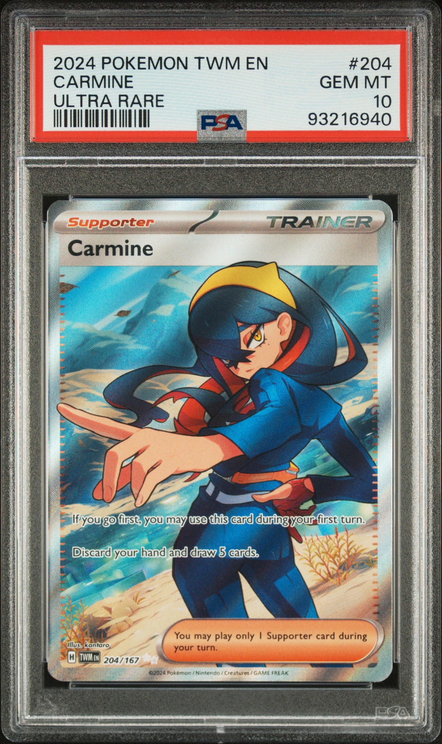 2024 #204 Carmine PSA 10 Twm EN-Twilight Masquerade Pokemon
